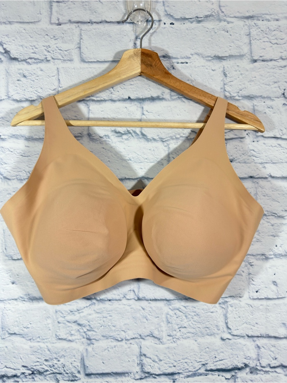 Knix Nude Padded Wireless Full Coverage Bra Sz XXXL ++